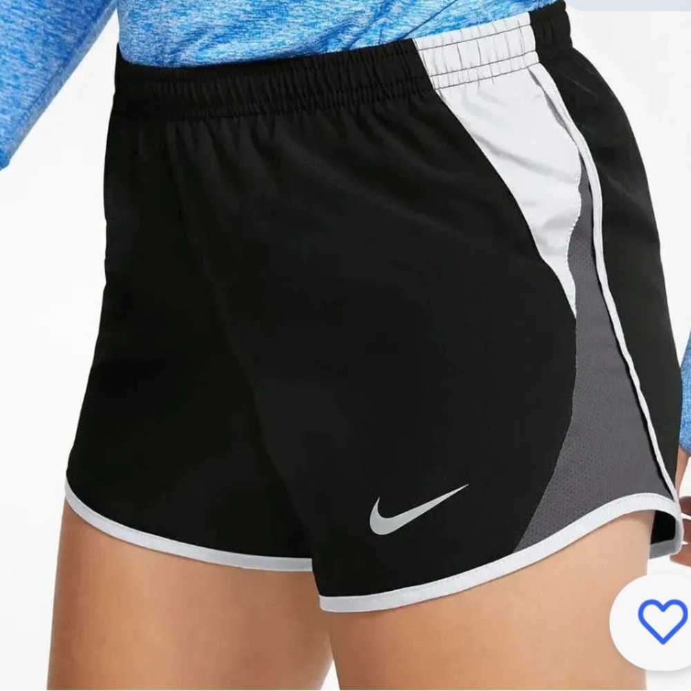 NWT Nike Dri Fit Lined Running Shorts Black Gray and White XL